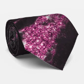 Classy Magenta roze zwart marmer Stropdas (Opgerold)