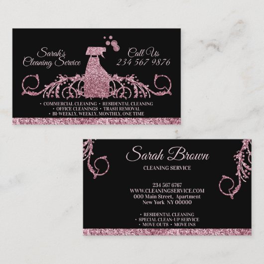 Classy Maid Cleaning Services Visitekaartje (Voorkant / Achterkant)