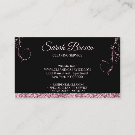 Classy Maid Cleaning Services Visitekaartje (Achterkant)