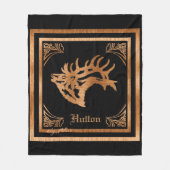Classy Majestic Bull Elk Fleece Deken (Voorkant)