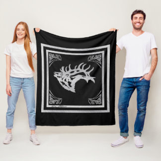 Classy Majestic Bull Elk Fleece Deken