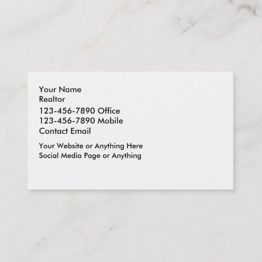 Classy makelaar Modern Visitekaartje (Achterkant)