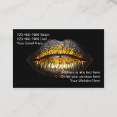 Classy Makeup Artist Glitzy Lips Visitekaartje (Achterkant)