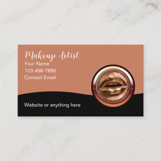 Classy Makeup Artist Visitekaartjes (Voorkant)