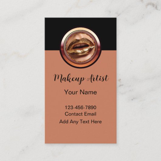 Classy Makeup Artist Visitekaartjes (Voorkant)