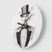 Classy, man met een scherpe kleed grote klok (Hoek)