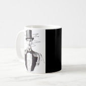 Classy, man met een scherpe kleed koffiemok (Voorkant links)