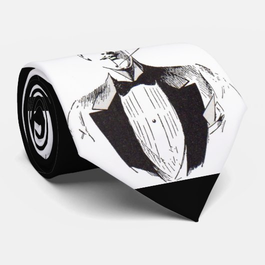 Classy, man met een scherpe kleed stropdas (Opgerold)