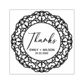 CLASSY  MANDALA AANGEPASTE SCRIPT BEDANKT BRUILOFT RUBBERSTEMPEL (Afrduk)