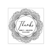 CLASSY  MANDALA AANGEPASTE SCRIPT BEDANKT BRUILOFT RUBBERSTEMPEL (Afrduk)