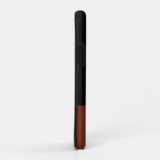 Classy Mannen Monogram Lederen Kunst Case-Mate iPhone Case (Achterkant/rechts)