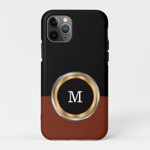 Classy Mannen Monogram Lederen Kunst Case-Mate iPhone Case