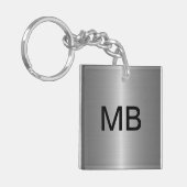 Classy Mannen Monogram Sleutelhanger (Voorkant Links)