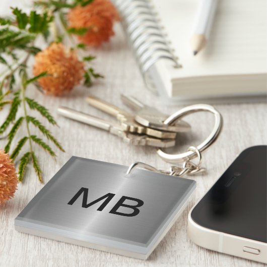 Classy Mannen Monogram Sleutelhanger (Voorkant Rechts)