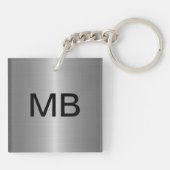 Classy Mannen Monogram Sleutelhanger (Achterkant)