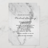 Classy Marble Bar Mitswa Uitnodiging (Voorkant / Achterkant)