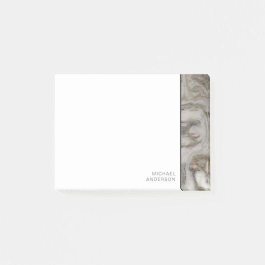 Classy Marble Edge met Jouw naam Post-it® Notes (Voorkant)