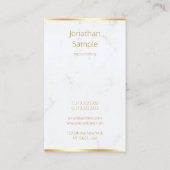 Classy Marble Gold Modern Handgeschreven Script Ch Visitekaartje (Achterkant)