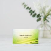 Classy Marble Green Curved Decor Logo en QR-code Visitekaartje (Staand voorkant)