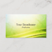Classy Marble Green Curved Decor Logo en QR-code Visitekaartje (Voorkant)
