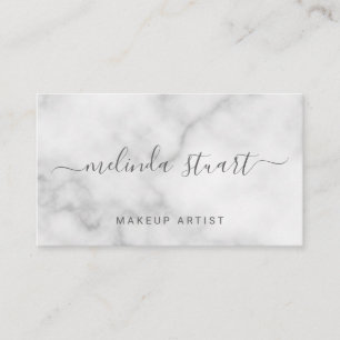 Classy Marble Modern Script Visitekaartje