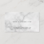 Classy Marble Modern Script Visitekaartje (Achterkant)