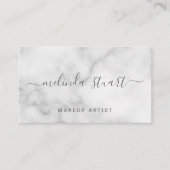 Classy Marble Modern Script Visitekaartje (Voorkant)