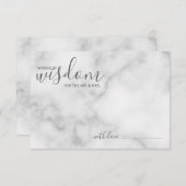 Classy Marble Modern Script Wedding Advieskaart (Voorkant / Achterkant)