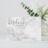 Classy Marble Modern Script Wedding Advieskaart (Staand voorkant)