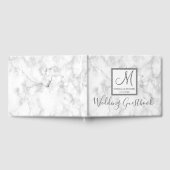 Classy Marble Monogrammed Wedding Gastenboek (Volledig)