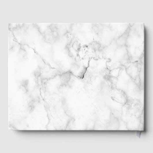 Classy Marble Monogrammed Wedding Gastenboek (Achterkant)
