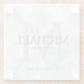 Classy Marble Personalized Groomsmen Glazen Onderzetter (Achterkant)