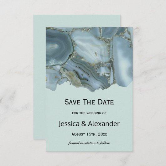 Classy Marble Save the Date Wedding (Voorkant / Achterkant)