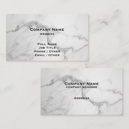 Classy Marble Visitekaartje (Voorkant / Achterkant)