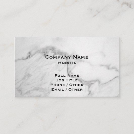 Classy Marble Visitekaartje (Voorkant)