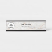 Classy Marble Voeg je logo toe Bureau Naambordje (Voorkant)