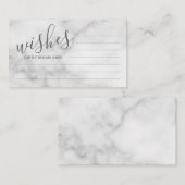 Classy Marble Wedding Advice and Wishes Card Advieskaart (Voorkant / Achterkant)