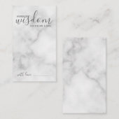 Classy Marble Wedding Advice and Wishes Card Advieskaart (Voorkant / Achterkant)