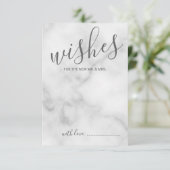 Classy Marble Wedding Advice and Wishes Card Advieskaart (Staand voorkant)