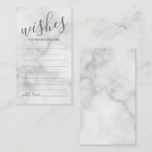 Classy Marble Wedding Advice and Wishes Card Advieskaart (Voorkant / Achterkant)
