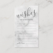 Classy Marble Wedding Advice and Wishes Card Advieskaart (Voorkant)