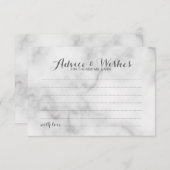 Classy Marble Wedding Advice and Wishes Card Advieskaart (Voorkant / Achterkant)