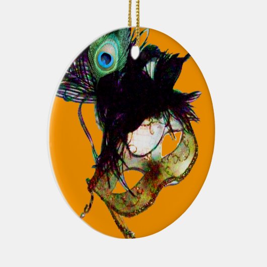 CLASSY MARDI GRAS MASQUERADE PARTIJ KERAMISCH ORNAMENT (Rechts)