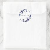 Classy marine en witte bruiloft stickers (Tas)