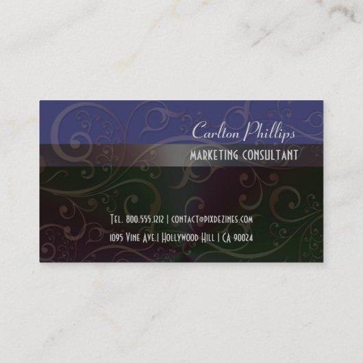 Classy-marketingconsultant — kleur DIY Visitekaartje (Achterkant)