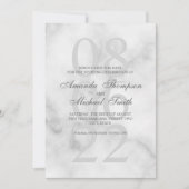 Classy Marmer Elegant Bruiloft Save the Date (Voorkant)