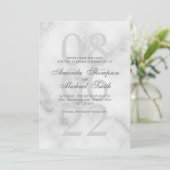 Classy Marmer Elegant Bruiloft Save the Date (Staand voorkant)