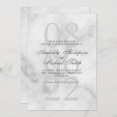 Classy Marmer Elegant Bruiloft Save the Date (Voorkant / Achterkant)