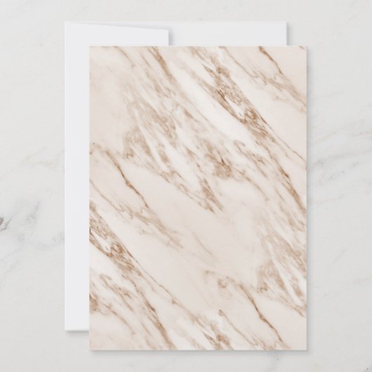 Classy marmer-monogram huispartij kaart (Achterkant)