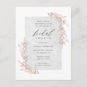 Classy Marmer & Roos Gold Branches Vrijgezellenfee Uitnodiging Briefkaart (Voorkant)